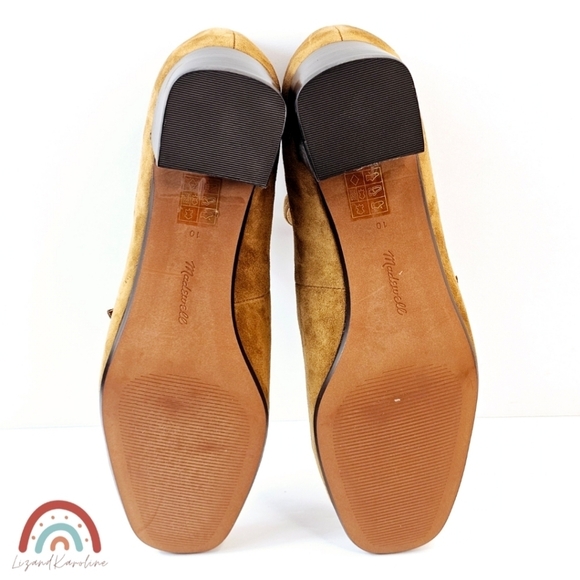 New! Madewell The Nettie Heeled Mary Jane in Glazed Walnut Leather Suede - Picture 15 of 16